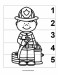 10 Community Helpers Number Sequence 1-5 Preschool Math B&W Picture Puzzles PDF Digital Download